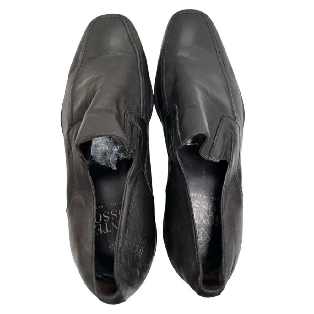 Monte Rosso Shoes Size 9 Mens Lucca Nappa Leather Loafers‎ Made in Italy